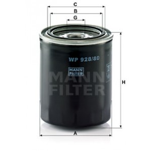 MANN-FILTER WP 928/80 - Ölfilter