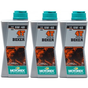 MOTOREX 4T Boxer SAE 5W-40 Motorrad Motoröl 3x 1l = 3 Liter