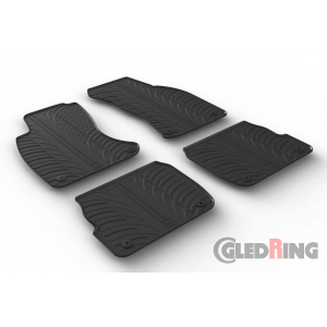 Original Gledring Passform Fußmatten Gummimatten 4 Tlg.+Fixing - Audi A6 1997-2004