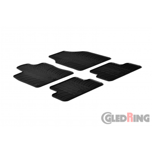 Original Gledring Passform Fußmatten Gummimatten 4 Tlg.+Fixing - Nissan Qashqai 2007-2013