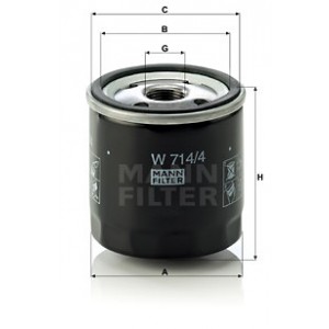 MANN-FILTER W 714/4 - Ölfilter