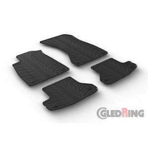 Original Gledring Passform Fußmatten Gummimatten 4 Tlg.+Fixing - Audi A5 Coupe 12.2016-> 2 Türig