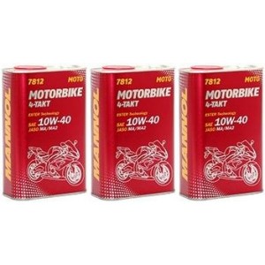 MANNOL 7812 Motorbike 4-Takt synthetisches Ester 10W-40 Motoröl 3x 1l = 3 Liter