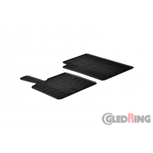 Original Gledring Passform Fußmatten Gummimatten 2 Tlg.-Fixing - Smart Smart Fortwo 451 2006-2014