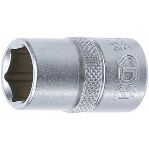 BGS 2915 Steckschlüssel-Einsatz Sechskant | Antrieb Innenvierkant 12,5 mm (1/2"") | SW 15 mm