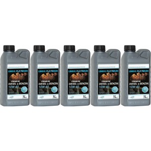 LIMOX Platinum Diesel & Benzin 10W-40 Motoröliter 5x 1l = 5 Liter