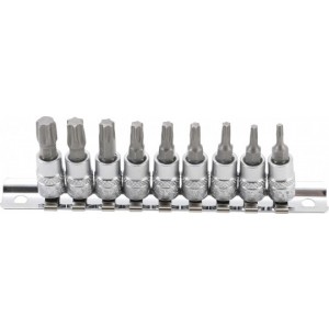 BGS 2164 Bit-Einsatz-Satz | Antrieb Innenvierkant 6,3 mm (1/4"") | T-Profil (für Torx) T10 - T50 | 9-tlg.