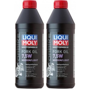 Liqui Moly 2719 Motorbike Fork Oil 7,5W medium/light Gabelöl 2x 1l = 2 Liter