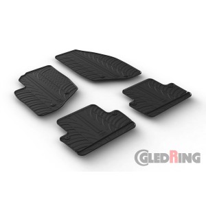 Original Gledring Passform Fußmatten Gummimatten 4 Tlg.+Fixing - Volvo V70 2000-2007