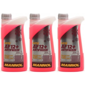 Mannol Kühlerfrostschutz Antifreeze AF12+ -40 Fertigmischung 3x 1l = 3 Liter