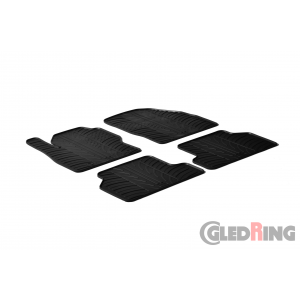 Original Gledring Passform Fußmatten Gummimatten 4 Tlg.+Fixing - Ford Focus 2005-2011