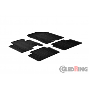 Original Gledring Passform Fußmatten Gummimatten 4 Tlg. Loch Fix. - Hyundai i30 2012-08.2015