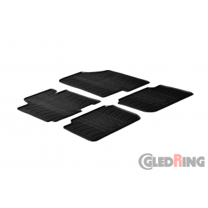 Original Gledring Passform Fußmatten Gummimatten 4 Tlg. Loch Fix. - Hyundai Elantra 2011-03.2016