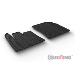 Original Gledring Passform Fußmatten Gummimatten 2 Tlg.-Fixing - Peugeot Partner 12.2018-> Transporter ovaler Fixing
