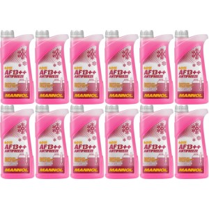 MANNOL Kühlerfrostschutz AF13++ Fertigmischung (- 40°C) 12x 1l = 12 Liter