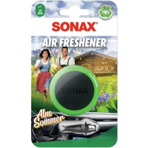 SONAX Air Freshener AlmSommer 1 Stk. Lufterfrischer mit Bergkräuter-Duft und langanhaltendem Dufterlebnis für den Fahrzeuginnenraum | Art-Nr. 03620410