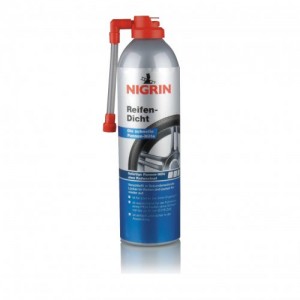 Nigrin 74074 Reifendicht 500ml sofortige Pannenhilfe, Reifendichtmittel repariert Löcher im Reifen im Handumdrehen ohne Montage