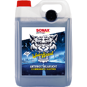 SONAX WinterBeast AntiFrost & KlarSicht bis -20°C gebrauchsfertig 5 Liter schneller, schlierenfreier & effektiver Scheibenreiniger für den Winter | Art-Nr. 01355000