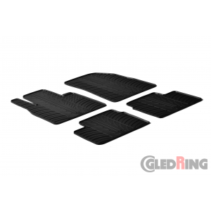 Original Gledring Passform Fußmatten Gummimatten 4 Tlg.+Fixing - Nissan Micra 2011-> 6.2017