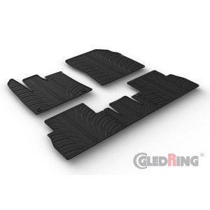 Original Gledring Passform Fußmatten Gummimatten 5 Tlg.+Fixing - Citroen Berlingo 09.2019-> ohne klappbarem Beifahrersitz ovaler Fixing