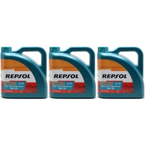 Repsol Motoröl ELITE LONG LIFE 50700/50400 5W30 3x 4l = 12 Liter