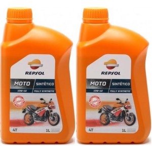Repsol Motorrad Motoröl MOTO SINTETICO 4T 10W40 1 Liter 2x 1l = 2 Liter
