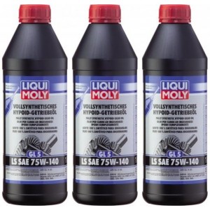 Liqui Moly 4421 Vollsynthetisches Hypoid-Getriebeöl GL5 LS 75W-140 3x1l=3 Liter