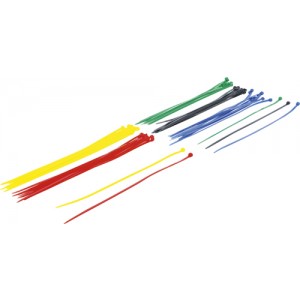 BGS 80771 Kabelbinder-Sortiment | farbig | 4,8 x 300 mm | 50-tlg.