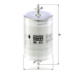 MANN-FILTER WK 831 - Kraftstofffilter