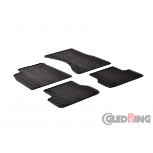 Original Gledring Passform Fußmatten Gummimatten 4 Tlg.+Fixing - Audi A6 (4G) 2011->04.2018