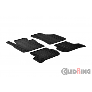 Original Gledring Passform Fußmatten Gummimatten 4 Tlg.+Fixing - Seat Leon 2005-2013