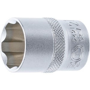 BGS 2421 Steckschlüssel-Einsatz Super Lock | Antrieb Innenvierkant 12,5 mm (1/2"") | SW 21 mm