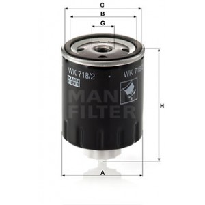 MANN-FILTER WK 718/2 - Kraftstofffilter