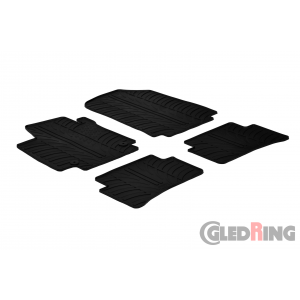 Original Gledring Passform Fußmatten Gummimatten 4 Tlg.+Fixing - Renault Clio IV 2012->08.2019