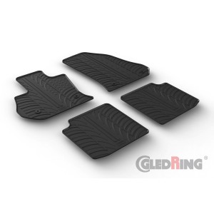 Original Gledring Passform Fußmatten Gummimatten 4 Tlg.+Fixing - Fiat 500 L 7.2017->