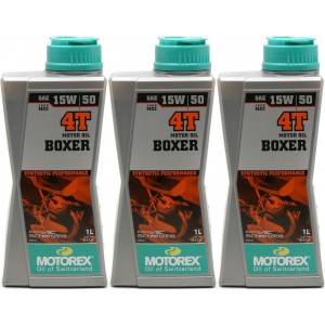 MOTOREX 4T Boxer SAE 15W-50 Motorrad Motoröl 3x 1l = 3 Liter