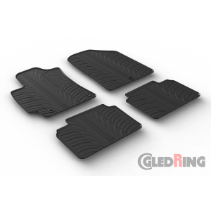 Original Gledring Passform Fußmatten Gummimatten 4 Tlg.+Fixing - Hyundai Elantra 04.2016