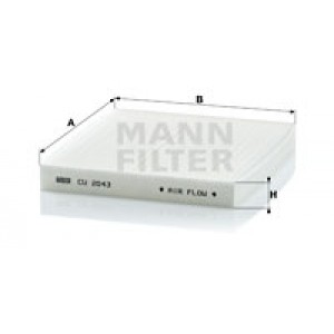 MANN-FILTER CU 2043 - Filter, Innenraumluft