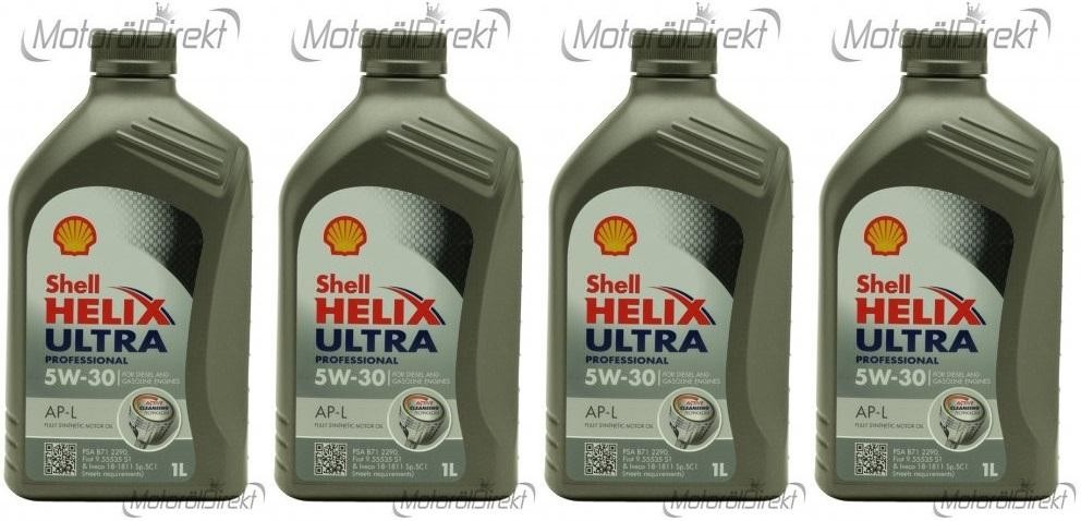 Shell Helix Ultra Professional AP-L 5W-30 Motoröl 4x 1l = 4 Liter