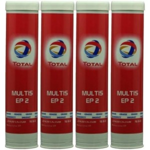 Total Multis EP 2 Mehrzweck-Hochdruckfett Braun Fett Kartusche 4x 400 Gramm