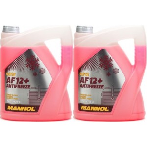Mannol Kühlerfrostschutz Antifreeze AF12+ -40 longlife Fertigmix 2x 5 = 10 Liter