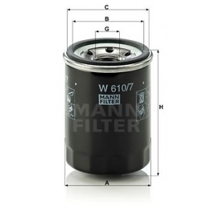 MANN-FILTER W 610/7 - Ölfilter