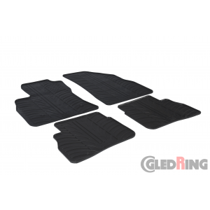 Original Gledring Passform Fußmatten Gummimatten 4 Tlg.+Fixing - Fiat Doblo 10->