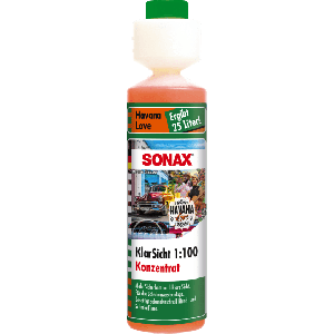 SONAX KlarSicht 1:100 Konzentrat Havana Love 250 ml Scheibenreiniger Konzentrat für die Scheibenwaschanlage | Art-Nr. 03931410