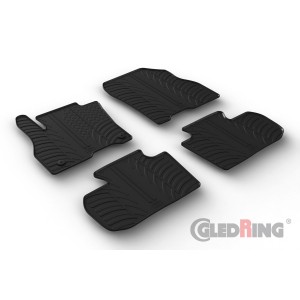Original Gledring Passform Fußmatten Gummimatten 4 Tlg.+Fixing - Nissan Leat 2018-> Elektro