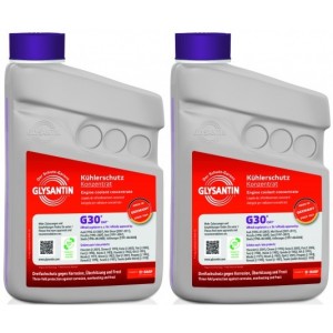 BASF Glysantin G30 Kühlerschutz Konzentrat 1 Liter 2x 1l = 2 Liter