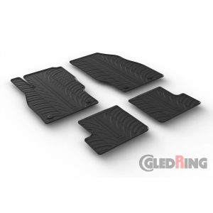 Original Gledring Passform Fußmatten Gummimatten 4 Tlg.+Fixing - Opel Adam 2013-> (3 door)
