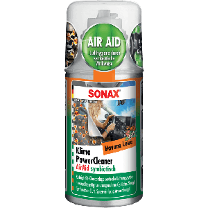 SONAX KlimaPowerCleaner AirAid symbiotisch Havana Love 100 ml Klimareiniger sorgt schnell und einfach für langanhaltende Lufthygiene und befreit dauerhaft von lästigen Gerüchen | Art-Nr. 032