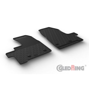 Original Gledring Passform Fußmatten Gummimatten 2 Tlg.-Fixing - Ford Transit Custom Furgon/ Kombi 01.2018-> nur Automatic