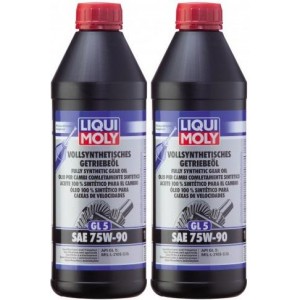 Liqui Moly 1414 Vollsynthetisches Getriebeöl GL5 SAE 75W-90 2x 1l = 2 Liter